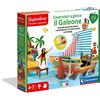 Clementoni Sapientino Costruisci e Gioca: Il Galeone dei Pirati Gioco educativo 5 Anni (Versione in Italiano), Cartone 100% Riciclato, Play for Future Made in Italy, Multicolore, 16317