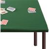 Magie di Natale Tappeto copri-tavolo in panno verde, tovaglia da Poker e giochi da tavolo con elastici (140 X 180 cm)