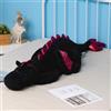 Ololele Animale di peluche drago ponderato 110 cm 3,2 kg, grande drago di peluche nero ponderato per bambini e adulti (versione ponderata 2025)