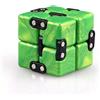 XMDCuber QY Toys Infinity Cube Fidget Toys, Hand Killing Time Transform Cubes Best for Stress and Anxiety Relief (Emerald Green)