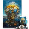 AITEXI Puzzle 1000 pezzi per adolescenti Donna Fiore Difficile da completare ma divertente e umoristico Regalo di compleanno, regali, arte murale 75x50cm