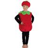 P'TIT CLOWN - Costume da bambino - Costume fragola - Perfetto per Carnevale, Compleanno, Feste Costumate ed Eventi a Tema (3-4 anni)
