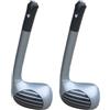HSYWSH 2 pezzi gonfiabili mazze da golf gonfiabili per mazze da golf mazze da golf gonfiabili puntelli per mazze da golf Adulti Festa Costume Halloween Carnevale per Uomo Bambini (Grigio argento)