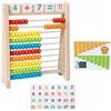 predolo Metodo in Legno, Metodo Educativo Pallottoliere 100 Perline, Stimola Abilità Matematiche, Pallottoliere Colorato per Bambini Giochi, Educativi Prescolari, Set 1