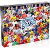 Winning Moves World Football Stars - Gioco di puzzle da 1000 pezzi, per giocatori di calcio, tra cui Harry Kane, Pele, Maradona, Lucy Bronze e Carli Lloyd, per giocatori dai 4 anni in più
