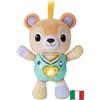 VTech Teddy Orsetto Canterino, Orsetto Interattivo con più di 40 Canzoni e Melodie, Cuoricino Luminoso e Perline Colorate per una Stimolazione Sensoriale, Lingua Italiana, Batterie Incluse, 3-18 Mesi