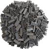 Q-Bricks Scatola da 300pz. Mattoncini in cinque formati base 2X4, 1X4, 2X2, 1X2 e 1X1 Unicolor Grigio Scuro 851