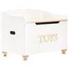 Le Toy Van - TV606 - Cassapanca porta giochi bambini legno grande, 3 anni, gioco educativo, Montessori, 68 x 43 x 53 cm, portata fino a 50 kg, con cerniere a chiusura morbida sicure per il bambino