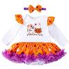Generico Costume Halloween Neonato 9 Mesi Costume Da Zucca Neonata Tutine Invernali Vestito Halloween Bimba Body Con Fascia Tuta Costumi Diavolo Bambina Pagliacetto Arancione Rosa Feste Carnevale Cosplay