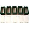 LEGO Bricks - Finestre con vetro, 5 pezzi, 1 x 2 x 3 perni, colore: Verde scuro