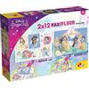 Liscianigiochi - Disney Puzzle Supermaxi 2 x 12 Princess Puzzle per Bambini, 86573
