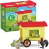 SCHLEICH 42572 Gallinero, da 3 Anni, Farm World - playset, 5 Pezzi