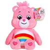 Basic Fun Care Bears 22041 9 Inch Bean Plush Cheer Bear, Collectable Cute Plush Toy, Cuddly Toys for Children, Soft Toys for Girls and Boys, Cute Teddies Suitable for Girls and Boys Aged 4 Years +