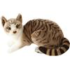 NASSMOSSE Gatto Peluche 10in Realistica Postura Sdraiata Cinese Li Hua Gatto di Peluche Animale di Delicato sulla Pelle Bambola Traspirante Ripiene di Cotone