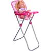 Xweptuy Seggiolone per Bambole con Vassoio Simulazione Seggiolone per Bambole Regolabile in Miniatura Mobili per Bambini Pieghevoli per Giochi di finzione, n