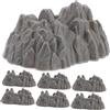 ifundom 6 5 Cm in Plastica Grigia in Miniatura Montagna Rockery Set Ornamenti Decorativi Paesaggio Per Case Uffici