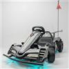 WITIT INTERIORS WITIT Auto ELETTRICA Radiocomandata Macchina F1 Formula Uno Go-Kart per Bambino Bambina Bambini KDC-309 24V 8Ah Grigia, Blu e Gialla 2 motori, bluetooth, USB, LED, carico massimo 50 Kg (GRIGIA)
