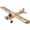Dancing Wings Hobby J3 Balsa Wood Model Aircraft 4CH Radio Remote Controlled RC Planes for Beginners 1180mm Laser Cut Airplane Model Kits to Build and Fly (S0802)