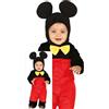 FIESTAS GUIRCA | Costume di Topolino Toddler (2-3 Anni) - Cappello e Tuta - Costumi di Animali per Bambini Piccoli - Ideale per Halloween, Carnevale e Feste in Maschera per Bambini - Nero e Rosso