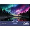 UXINYOUME 1000 Elementi Aurora boreale in Norvegia Puzzles Sfide Divertenti Decorazione Perfetta Nordlys Puzzle Di Autotone IntRattetetototenimento Creativo Per Uomini E Donne 70x50cm/1000pcs