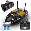 DYJD Cebo GPS a doppia antenna per pesca alla carpa, portata di 500 m, carico di 3 kg, 4 tramezzi, barca telecomandata con custodia