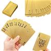 Enjoyer - Set di carte da gioco dorate, in lamina d'argento, con carta magica da 24 K, in lamina di plastica, impermeabile, resistente, regalo (#3)