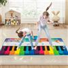 RELAX4LIFE Tappetino Musicale Portatile per Bambini, Pieghevole con Suoni Realistici, Fondo Antiscivolo, Giocattolo Educativo da Ballo, Regalo per Bambini, Colorato