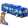 Generico Modello di auto grande - Effetti sonori musicali, build in plastica resistente | Giocattolo in autobus elettrico con luci funzionali e porte per bambini che imparano intrattenimento e attività di gioc