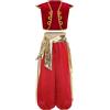 CHICTRY Aladino Costume Principe Arabo Bambino Gilet Viola Harem Pantaloni Bimbo Vita Alta Sultano Cosplay Costume Carnevale Halloween Travestimenti Festa di Compleanno Rosso C 7-8 anni