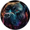 BUBELS Puzzle per adulti Puzzle Cane Corso colorato Puzzle Rotondo Tavola Premium in 100% materiale riciclato 67,5 x 67,5 cm