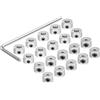 QUARKZMAN 20Pcs Fermo Carrello Di Atterraggio 1.55/4.1mm 0.06x0.24/0.16x0.35 Collare Ruota Aereo Con Chiave Per Modello Aereo RC Aeromobile Telecomandato