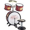Bontempi JD 5200 - Batteria Grancassa, 2 Tamburi, Piatto Metallico, 2 Bacchette.