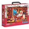 Clementoni - 39584 - Christmas Collection - Santa Works - Valigia Puzzle Adulto 1000 pezzi, Puzzle Natale - Made in Italy Puzzle Adulto Clementoni