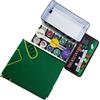 Generico Set Poker in Valigetta di Alluminio - 100 fiches - 2 Mazzi di Carte Texas Hold'em 24 x A 16 x H 10 cm