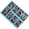 TOYANDONA 8pezzi Puzzle Per Cervello Metallo Anello Fibbia Blocco Gioco Mentale Puzzle Ad Anello Creatività Sfida