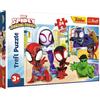Trefl Puzzle per bambini, Color Marvel, and His Amazing Friends, Spidey und Freunde (14348)