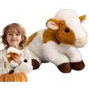 Rrlihjgu Mucca di,Mucca di - Mucche di peluche realistiche da 8,6 pollici | Animali di peluche coccolosi, animali di peluche di yak, peluche da fattoria per donne, uomini, bambini