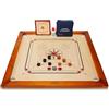 Uber Games Carrom - Set di tavole di alta qualità, 83,8 x 83,8 cm, formato ufficiale, include Carrom Men, Striker e Acc. - Bordi in legno duro per un migliore rimbalzo - Made in India