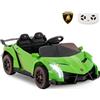 COSTWAY Lamborghini Macchina Elettrica per Bambini, Auto Elettrica Cavalcabile con Telecomando Luci LED, 3 Velocità, 3-6 km/h, per Bambini 3-8 Anni (Verde)