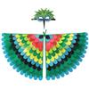 Jackolume Scialle con Ali di Uccelli per Bambini, Costume di Uccelli Stile Colibrì con Maschera da Uccello, Colorato Mantello in Feltro da Uccello della Giungla per Festa di Halloween