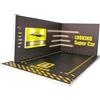 YEJBBUC 1:24 Scala Auto Garage Vetrina Miniatura Layout Collezionismo con Luci Nero 20.4x11.6x7.9cm