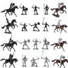 Abaodam Set di 28 Soldatini in Miniatura Medievali Plastici Cavallo da Cavalleria, Lavorazione Raffinata e Aspetto Realistico, per Decorazione Interna e Gioco per Ragazzo Ragazza