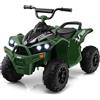 COSTWAY 12V Quad Elettrico per Bambini, Macchina Elettrica con Velocità Alta/Bassa, Sedile Comodo Fari Corno e Musica, Auto Elettrica Cavalcabile 2,2/4,3 km/h (Verde)