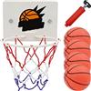 Zunetsutock Mini Canestro Basket - Set Indoor Montaggio Parete, Palle Gioco Incluso, Attività Ludica Bambini E Adolescenti | Uso Casa Aula Bagno Soggiorno Camera, Tabellone Resistente Sicuro, Giocatt