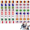 Dtaigou Set di tessere Mahjong con bandiera, gioco di abbinamento tessere con bandiera,Set di Mahjong con blocchi di gioco da 64 pezzi - Set di blocchi di gioco Mahjong per feste, piastrelle di gioco