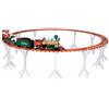 COSE DA CASA Trenino di Babbo Natale su ponte Intorno all'Albero di Natale pista cm 314 suoni luci e movimento Santa Claus con Slitta locomotiva su binari 52 Pezzi
