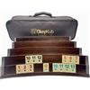 Generisch Star-Premium - Set ovale Rummy realizzato a mano, in vero legno, roma curva, in una robusta borsa per il trasporto