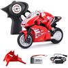 SpedUpX Mini Moto RC per Adulti, 2,4G Telecomando Proportzionale Completo Simulazione Moto Elettrica Drift, Alta Velocità RC Moto Stunt Drift Bike da Corsa Modello Regalo 8012 Rosso