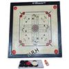 Nautical Replica Hub Tavola Carrom in legno di medie dimensioni con monete, attaccante e polvere Dimensioni 66 cm Carrom Board Friend Games Superficie di gioco liscia, gioco interno famiglia con monete.