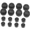 HANABASS Set di Accessori per Calcio da Tavolo Boccole e Tappi in Plastica Nera per Biliardino, Leggeri e Superficie Liscia, per Tavoli da Gioco